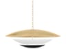 Corbett Lighting Adara 6-Light Vintage Gold Leaf Soft Black Dome Pendant