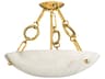 Corbett Lighting Yadira 4-Light Vintage Brass White Glass Bowl Semi Flush Mount