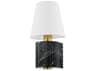Corbett Lighting Aden 1-Light Vintage Brass Black Wall Sconce