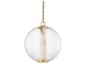 Corbett Lighting Pietra 1-Light Vintage Brass White Glass LED Globe Pendant