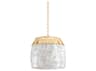 Corbett Lighting Coralie 1-Light Vintage Gold Leaf Round Pendant