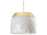 Corbett Lighting Coralie 4-Light Vintage Gold Leaf White Round Pendant