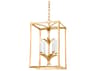 Corbett Lighting Bergamo 4-Light Vintage Gold Leaf Candelabra Lantern Chandelier