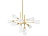 Corbett Lighting Artemis 10-Light Vintage Brass White Linear Chandelier