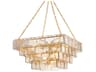 Corbett Lighting Regal 17-Light Vintage Gold Leaf Tiered Chandelier