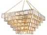 Corbett Lighting Regal 29-Light Vintage Gold Leaf Brass Tiered Chandelier