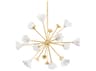 Corbett Lighting Julieta 12-Light Vintage Gold Leaf White Sputnik Pendant