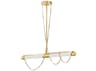 Corbett Lighting Lariat 2-Light Vintage Brass Linear Island Pendant