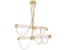 Corbett Lighting Lariat 4-Light Vintage Brass Linear Tiered Island Pendant