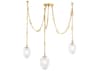 Corbett Lighting Daith 3-Light Vintage Brass Chandelier