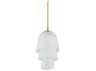 Corbett Lighting Hela 1-Light Vintage Brass White Pendant