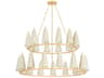 Corbett Lighting Tirana 27-Light Vintage Gold Leaf Tiered Chandelier