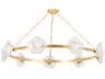 Corbett Lighting Almandine 9-Light Vintage Gold Leaf Round Chandelier
