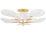 Corbett Lighting Kamal 8-Light Vintage Gold Leaf Semi Flush Mount