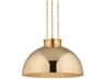 Corbett Lighting Perseus 1-Light Vintage Brass Dome Pendant