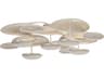 Corbett Lighting Fistral 5-Light Textured Warm Silver Leaf Semi Flush Mount