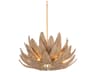 Corbett Lighting Varanasi 14-Light Vintage Gold Leaf Brown Bowl Pendant