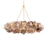 Corbett Lighting Galle 20-Light Vintage Gold Leaf Brown Round Pendant