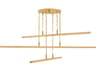 Corbett Lighting Cortina 3-Light Vintage Brass Linear Island Pendant