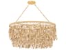 Corbett Lighting Naxos 9-Light Vintage Gold Leaf Linear Island Pendant