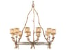 Corbett Lighting Parc Royale 12-Light Gold Silver Leaf Glass Drum Chandelier