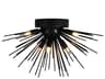 CWI Lighting Savannah 6-Light Black Sputnik Flush Mount