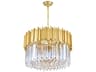 CWI Lighting Deco 7-Light Medallion Gold Chandelier
