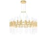 CWI Lighting Orgue 72-Light Satin Gold Linear Chandelier