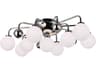 CWI Lighting Element 9-Light Polished Nickel Globe Flush Mount