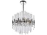 CWI Lighting Miroir 8-Light Polished Nickel Linear Chandelier