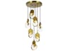 CWI Lighting Tranche Brushed Brass Geometric Pendant