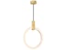 CWI Lighting Anello White Oak Wood Round Pendant
