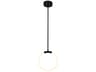 CWI Lighting Hoops Black Round Mini Pendant