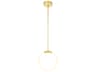 CWI Lighting Hoops Satin Gold Round Mini Pendant