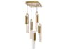 CWI Lighting Valira Brass Linear Mini Pendant