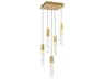CWI Lighting Greta Brass Linear Mini Pendant