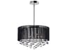 CWI Lighting Water Drop 6-Light Chrome Drum Chandelier