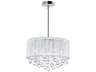 CWI Lighting Water Drop 6-Light Chrome Drum Chandelier