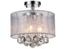 CWI Lighting Radiant 3-Light Chrome Traditional Drum Flush Mount