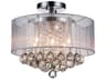 CWI Lighting Radiant 6-Light Chrome Traditional Drum Semi Flush Mount