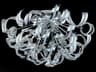 CWI Lighting Swivel 9-Light Chrome Sputnik Flush Mount