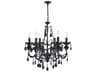 CWI Lighting Keen 6-Light Black Traditional Candelabra Chandelier