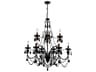 CWI Lighting Keen 9-Light Black Traditional Candelabra Chandelier