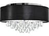 CWI Lighting Dash 4-Light Chrome Black Round Flush Mount