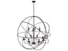 CWI Lighting Arza 12-Light Brown Candelabra Chandelier