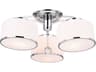 CWI Lighting Frosted 3-Light Chrome Semi Flush Mount