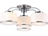 CWI Lighting Frosted 4-Light Chrome Semi Flush Mount