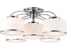 CWI Lighting Frosted 5-Light Chrome Semi Flush Mount