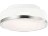 CWI Lighting Frosted 1-Light Satin Nickel Round Flush Mount