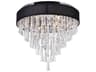 CWI Lighting Franca 8-Light Black Flush Mount